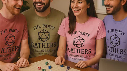 Custom D&D T-Shirt, Session Zero Shirt, Dungeon Master Top, D20 DND Party Campaign Shirt, Personalized Dungeons and Dragons Squad Gift
